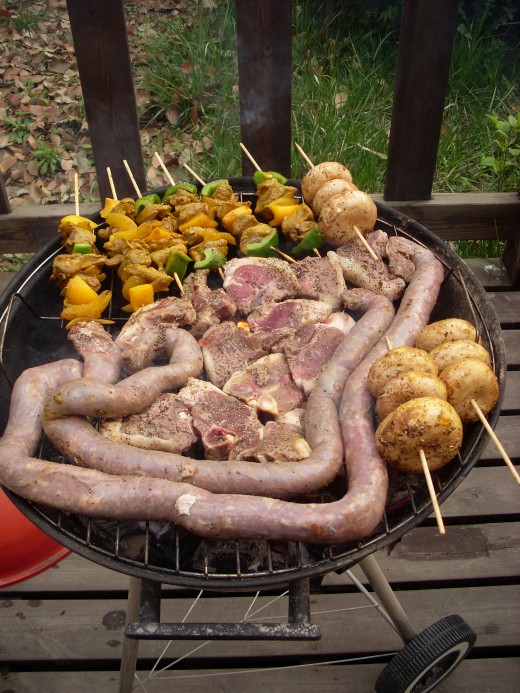 No matter where you are in the world, a Sunday BBQ with home-made sausages is the best!
