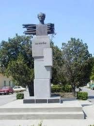 Statue of Bela Bartok in Nagyszentmiklos for remembrance.