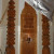 Inside of the church, focus on his name plaque