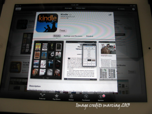 find the Kindle app on the iPad