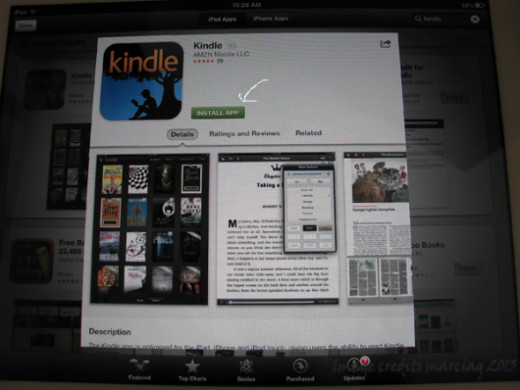 install Kindle app
