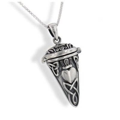 Celtic Knot and Heart Pendulum Prayer Box Pendant