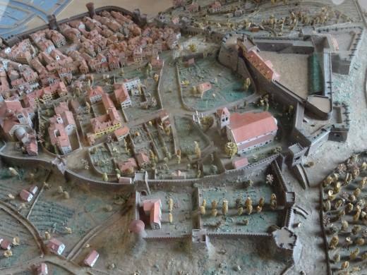 Plans or the original fortified Roman Town