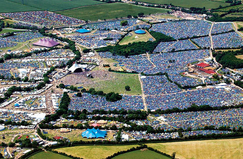 The blue areas you can see are thousands and thousands of tents!