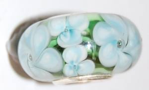 turquoise flower bead
