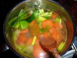 Sweet potato and leek soup