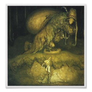  John Bauer Old Man Troll Poster by MyOtherPlanet