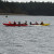 A crew is seen crossing the finish line at the end of a 1000 meter heat. (Battle of the Bay, Nanaimo, BC, Oct 22, 2011) A crew is seen crossing the finish line at the end of a 1000 meter heat. (Battle of the Bay, Nanaimo, BC, Oct 22, 2011)
