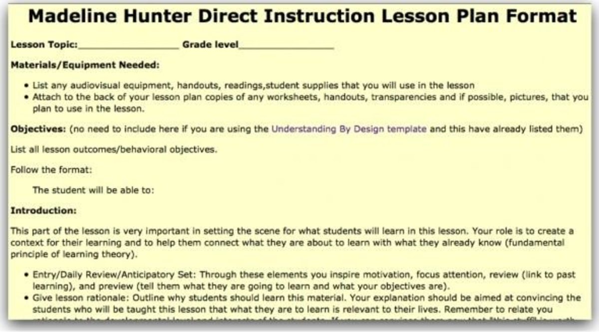 Madeline Hunter Lesson Plan Blank Template from usercontent1.hubstatic.com