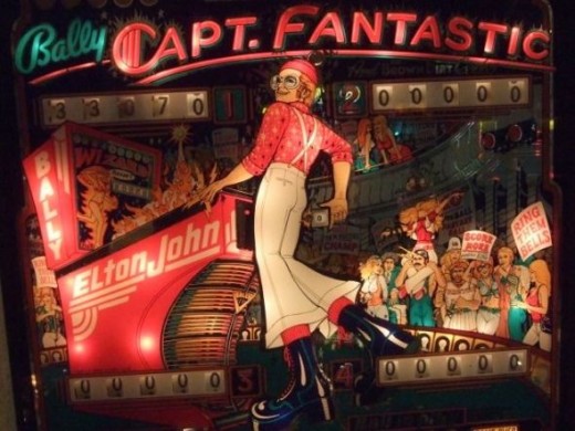 A popular Bally machine features Elton John as Capt. Fantastic!