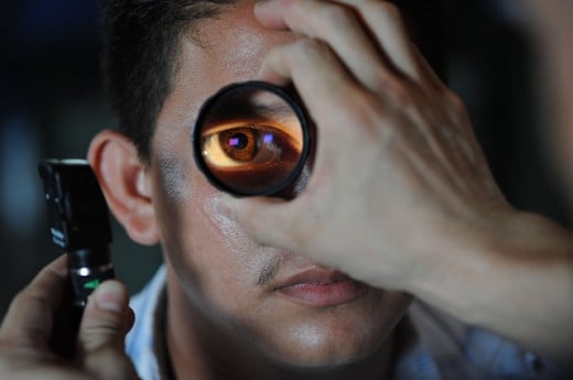 Optometrist Doctor Patient Eye Exam Examination