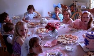 Enjoying the food and fun.