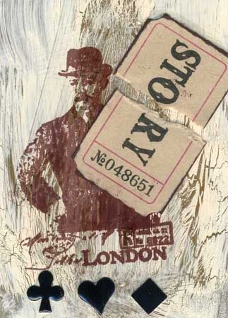 Artist Trading Card with Crackled Surface