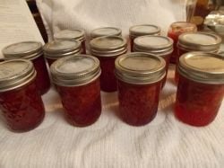 Strawberry Jam In Pints after processing: 