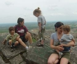 Vegan activity group on a hike