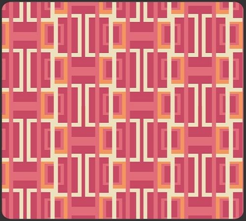 Available in August 2012, from Art Gallery Fabrics, we find two of our emerging Art Deco trend colors featured, the pinky mauve and soft orange, in this 100% cotton fabric. The inspiration for this fabric was taken directly from archived document fab