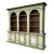 A lovely storage piece, the 'Murano Hutch' from Bima Trading, is made in the Americana style, and features the emerging trend color of grassy green.  Finished with a distressed painted and stained look, this hutch, showcasing both open and hidden sto