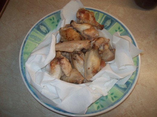 Dry the wings