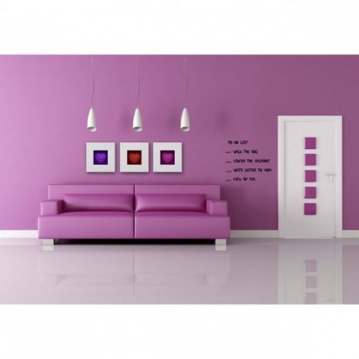Use the wall to leave notes by the door as you leave the room.