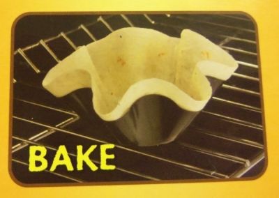 Bake it in the oven for 5 - 7 minutes at 400 degrees.