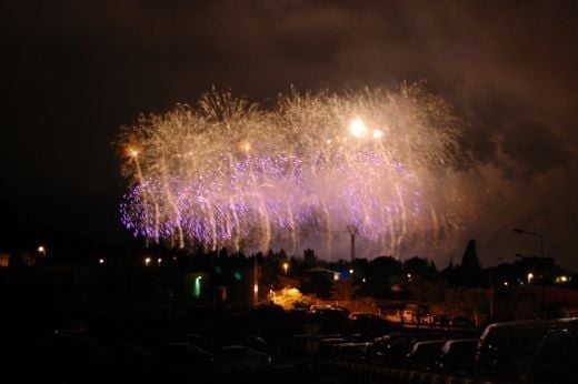 A few fireworks on Bastille Day for La Cite Ablaze celebrations