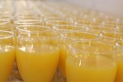 Small Glasses of Orange Juice