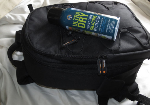 I sprayed my bag to make it waterproof
