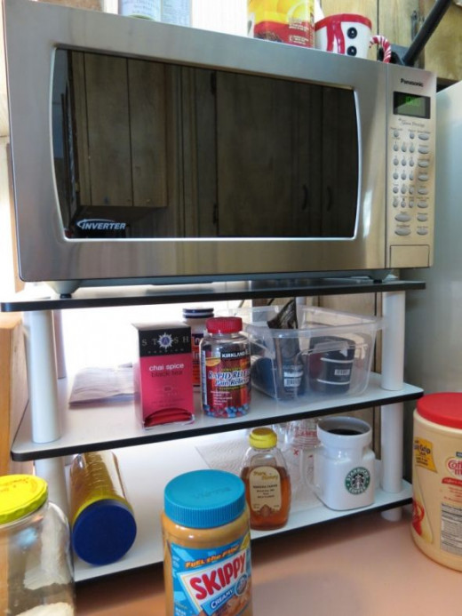 Cheap Microwave Oven Shelf or Table for on Top of Counter