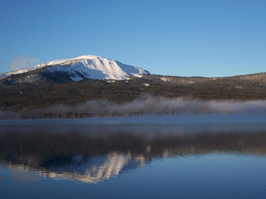 A view looking west at Mt. Bailey