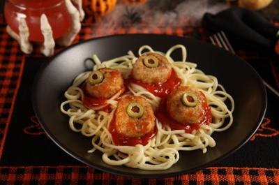 Spaghetti and Eyeballs, One Of Our Traditional Halloween Dinner Recipes