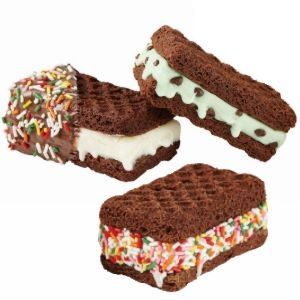 Ice Cream Sandwiches made with Wilton's Rectangle Ice Cream Sandwich Pan