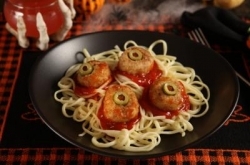 Eyeball Meatballs And Spaghetti Halloween Dinner Ideas