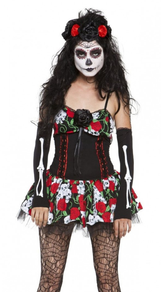 Mexican Sugar Skull Costumes For The Day Of The Dead