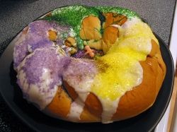 This is a traditional brioche style king cake. 