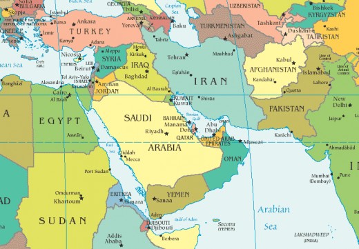 Map of the Middle East