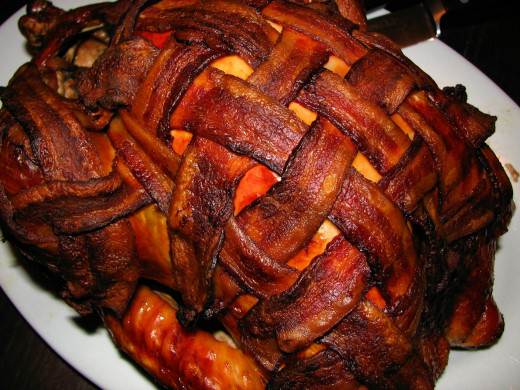 Bacon Wrapped Brined Turkey