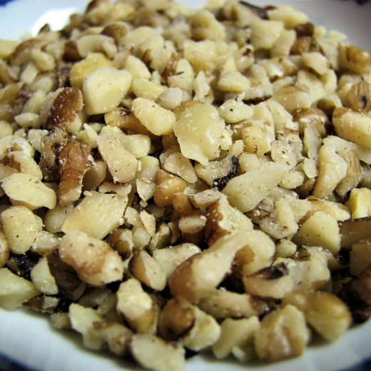Chopped walnuts for flavour and crunch.