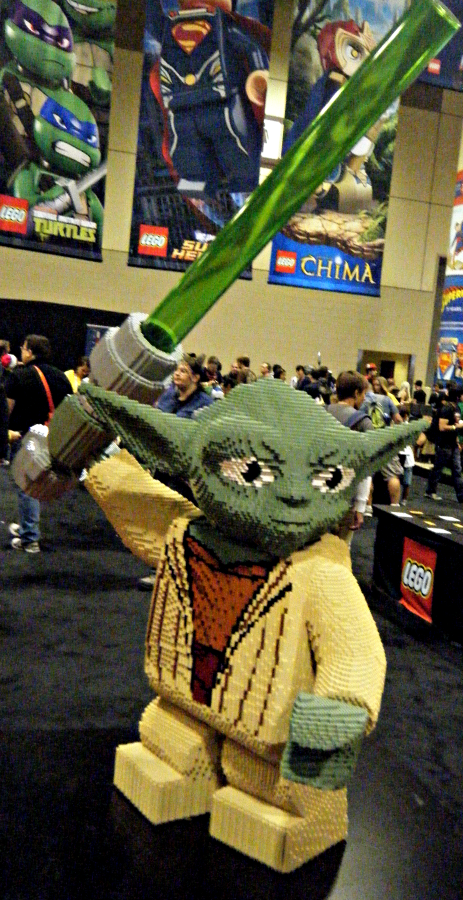 Yoda with a light saber