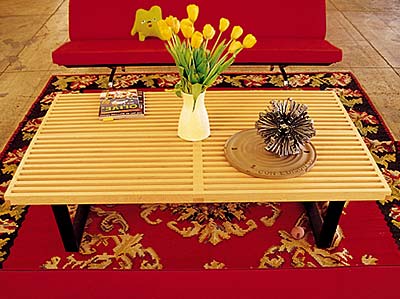 Two Nelson Benches make a nice coffee table Source: Herman Miller