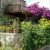 Houses in Bozcada are decorated with flowers Houses in Bozcada are decorated with flowers