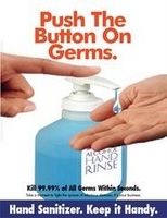 Push The Button On Germs Hygiene Poster OUTFOX Prevention