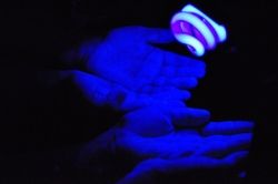 Glo Germ in the classroom OUTFOX PRevention